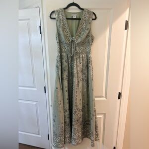 Christian Lacroix Sage Paisley Maxi Dress
